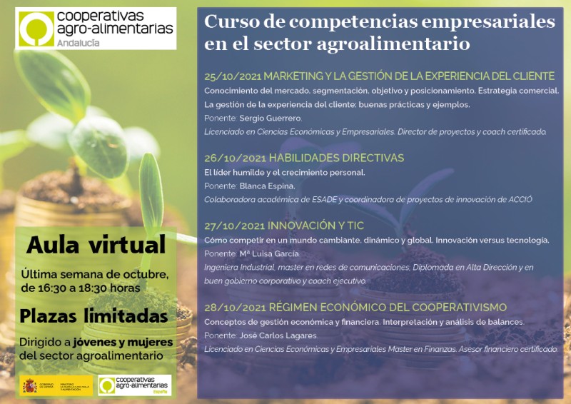 Curso Competencias empresariales en el sector agroalimentario