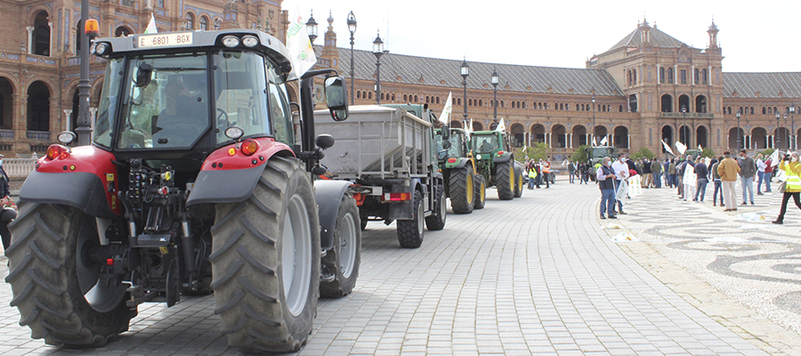 Agricultores y ganaderos de toda Andalucía se manifiestan el jueves en Sevilla para exigir a Luis Planas que rectifique su propuesta de Plan Estratégico de la PAC