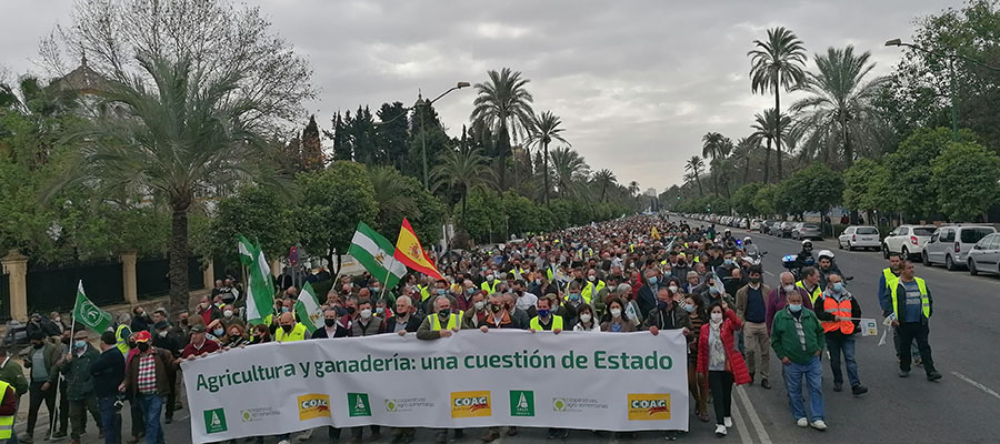 Más de 15.000 agricultores y ganaderos dicen basta al expolio al campo andaluz